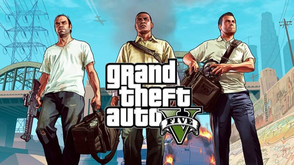 GTA V hidden details featuring Michael, Franklin, Trevor, Los Santos, Mount Chiliad, UFO, and secret collectibles