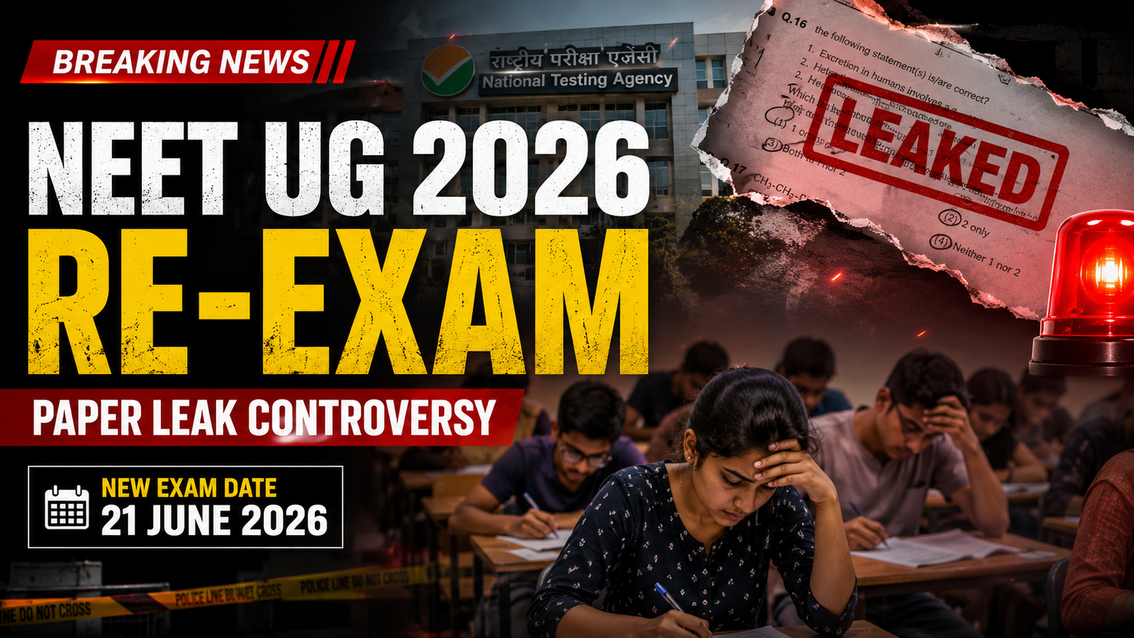 NEET UG 2026 Re-Exam: पेपर लीक के बाद 21 जून को फिर होगी परीक्षा, लाखों छात्रों के भविष्य पर बड़ा असर